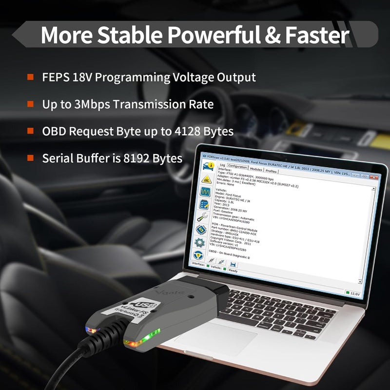 vLinker VGATE FS USB FORScan OBD2 Adapter for HS/MS-CAN Auto Switch, Wire OBD2 USB FORScan Adapter Code Readers & Scanner Diagnostic Tools - Image 3